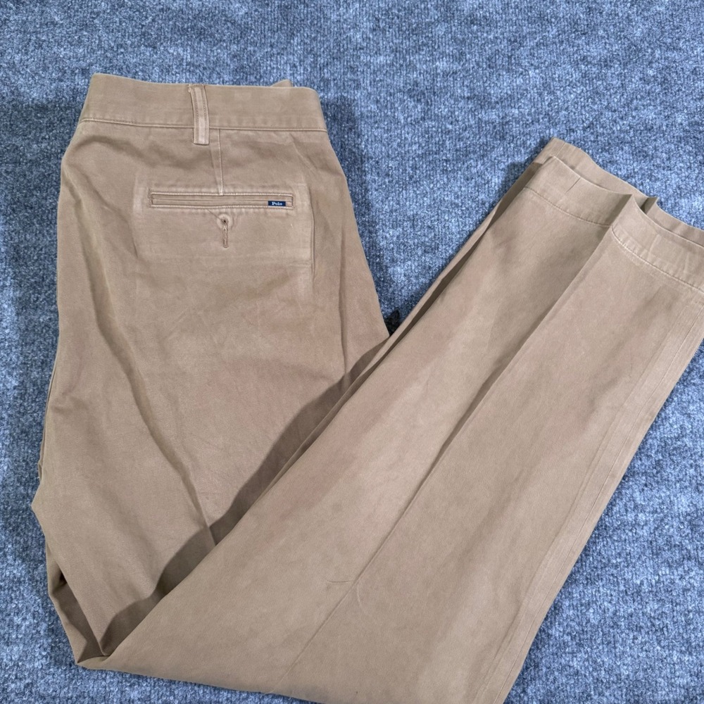 Polo Ralph Lauren Chino Pants Mens 40/32 Classic Fit Cotton Twill Tan Brown